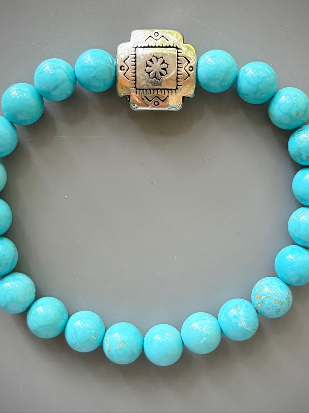 Turquoise Handcrafted Bead Bracelet - Picture 3 of 5